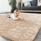 Fluffy Shaggy Rugs Living Room Large Anti Slip