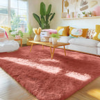 Fluffy Shaggy Rugs Living Room Large Anti Slip