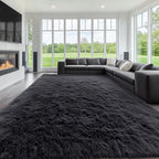 Fluffy Shaggy Rugs Living Room Large Anti Slip