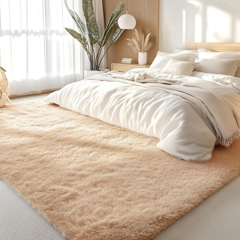 Fluffy Shaggy Rugs Living Room Large Anti Slip