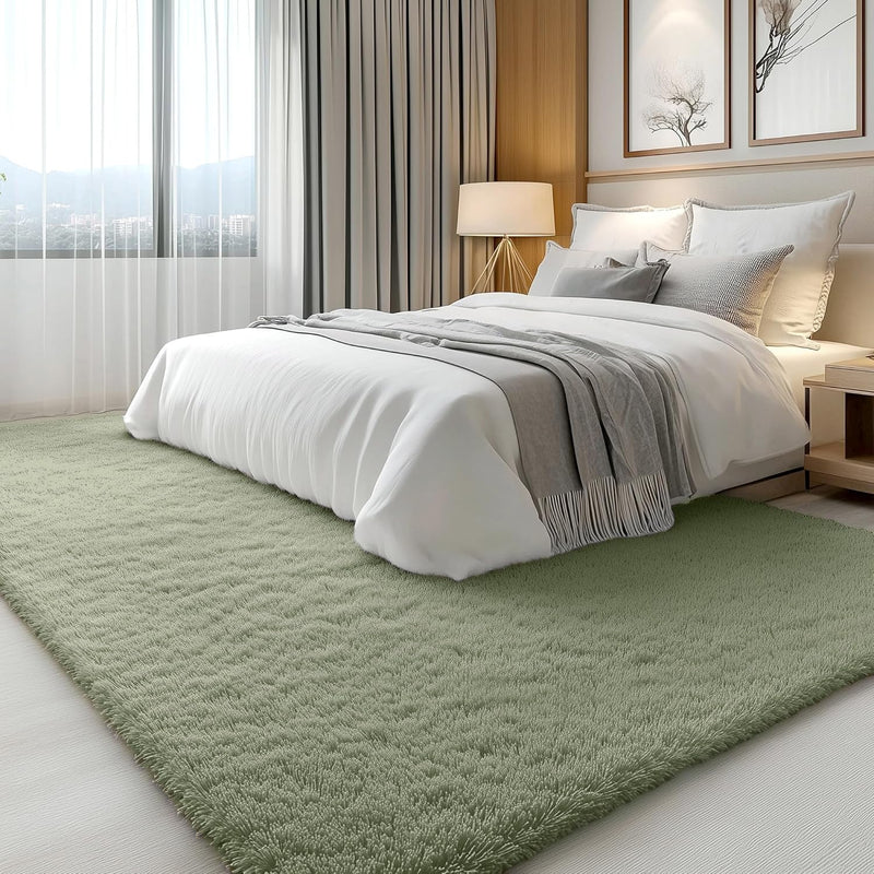 Fluffy Shaggy Rugs Living Room Large Anti Slip