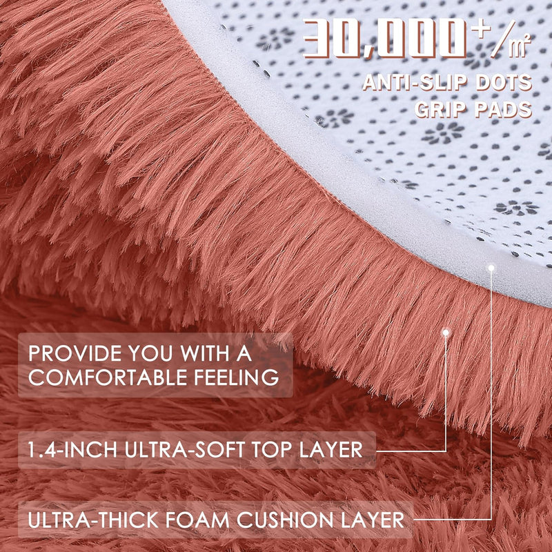 Fluffy Shaggy Rugs Living Room Large Anti Slip