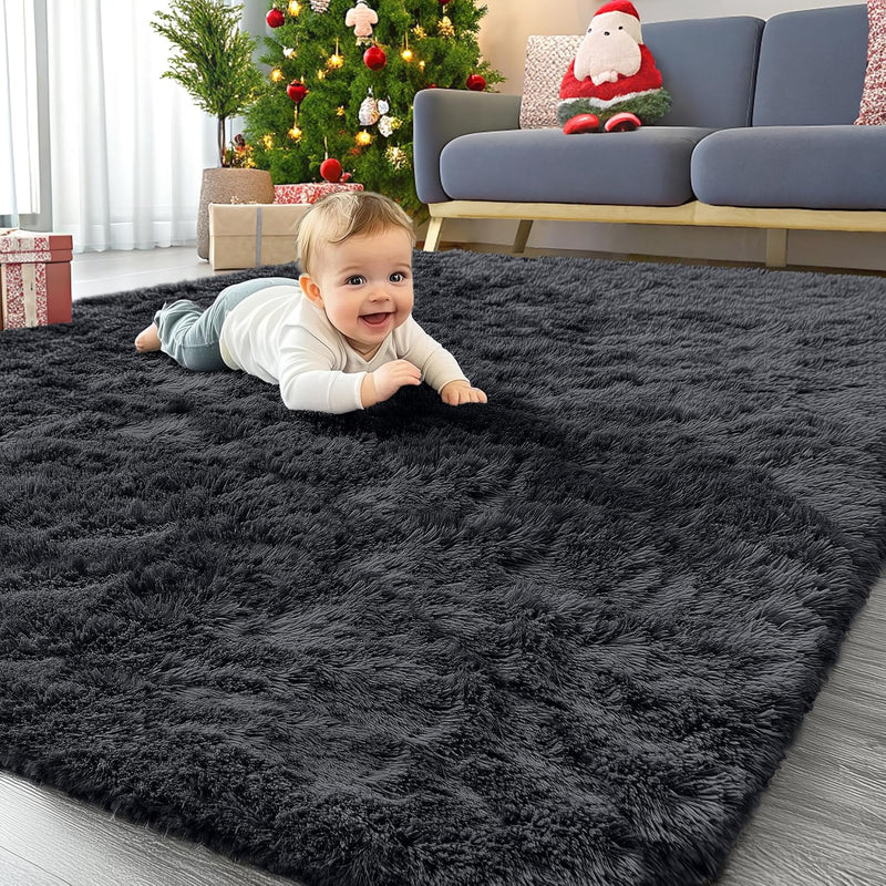 Fluffy Shaggy Rugs Living Room Large Anti Slip
