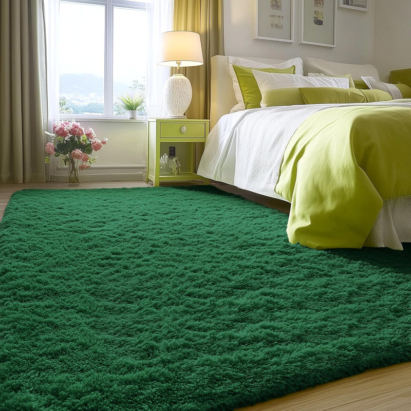 Fluffy Shaggy Rugs Living Room Large Anti Slip