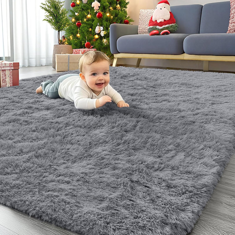 Fluffy Shaggy Rugs Living Room Large Anti Slip