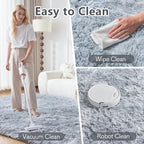 Fluffy Shaggy Rugs Living Room Non Slip Soft