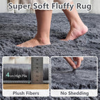 Fluffy Shaggy Rugs Living Room Non Slip Soft