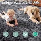 Fluffy Shaggy Rugs Living Room Non Slip Soft