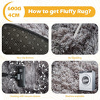 Fluffy Shaggy Rugs Living Room Non Slip Soft