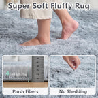 Fluffy Shaggy Rugs Living Room Non Slip Soft