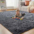 Fluffy Shaggy Rugs Living Room Non Slip Soft