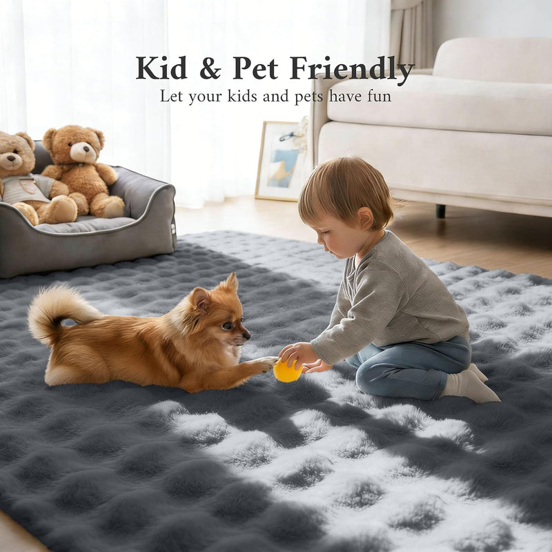 3d Bubble Washable Large Rugs Living Room