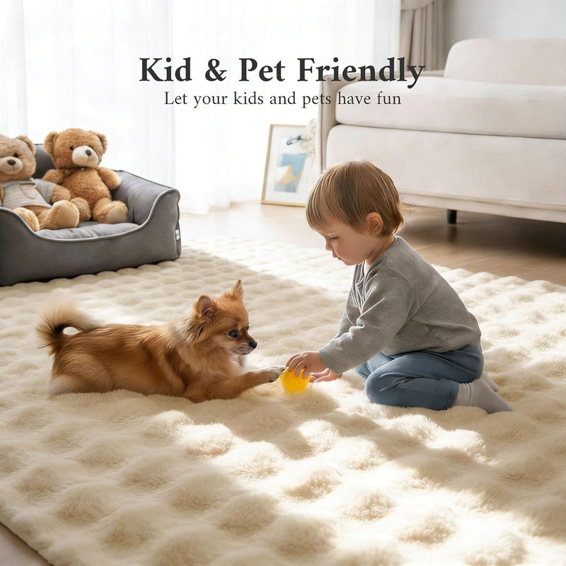 3d Bubble Washable Large Rugs Living Room