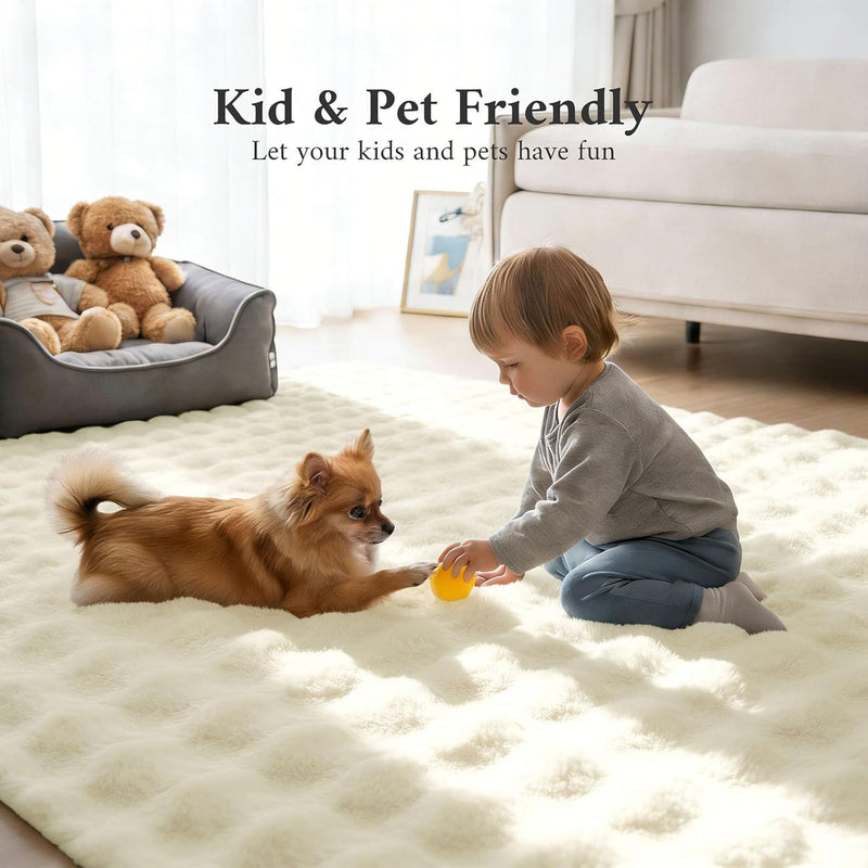 3d Bubble Washable Large Rugs Living Room