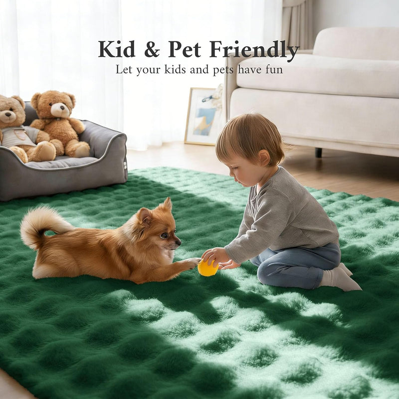 3d Bubble Washable Large Rugs Living Room