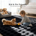 3d Bubble Washable Large Rugs Living Room