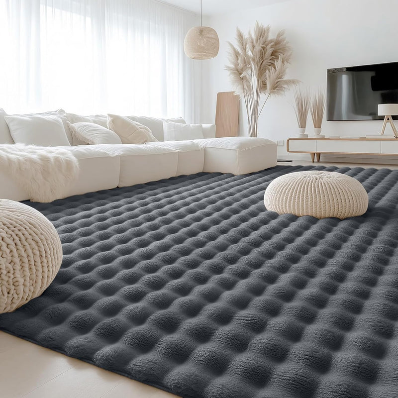 3d Bubble Washable Large Rugs Living Room