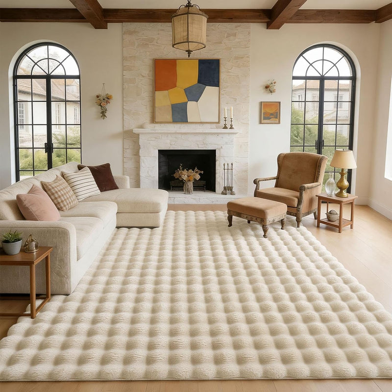 3d Bubble Washable Large Rugs Living Room