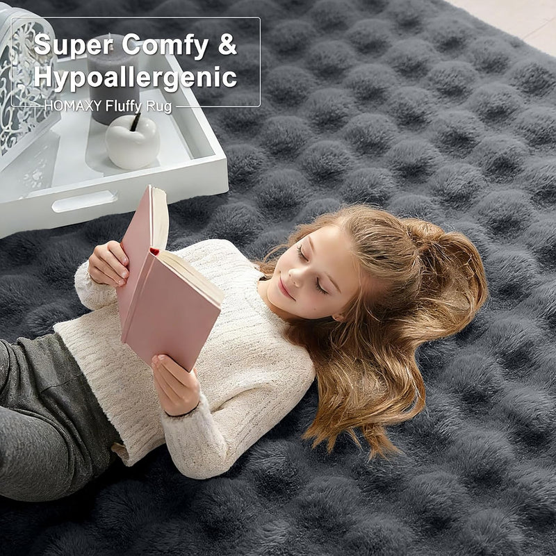 3d Bubble Washable Large Rugs Living Room
