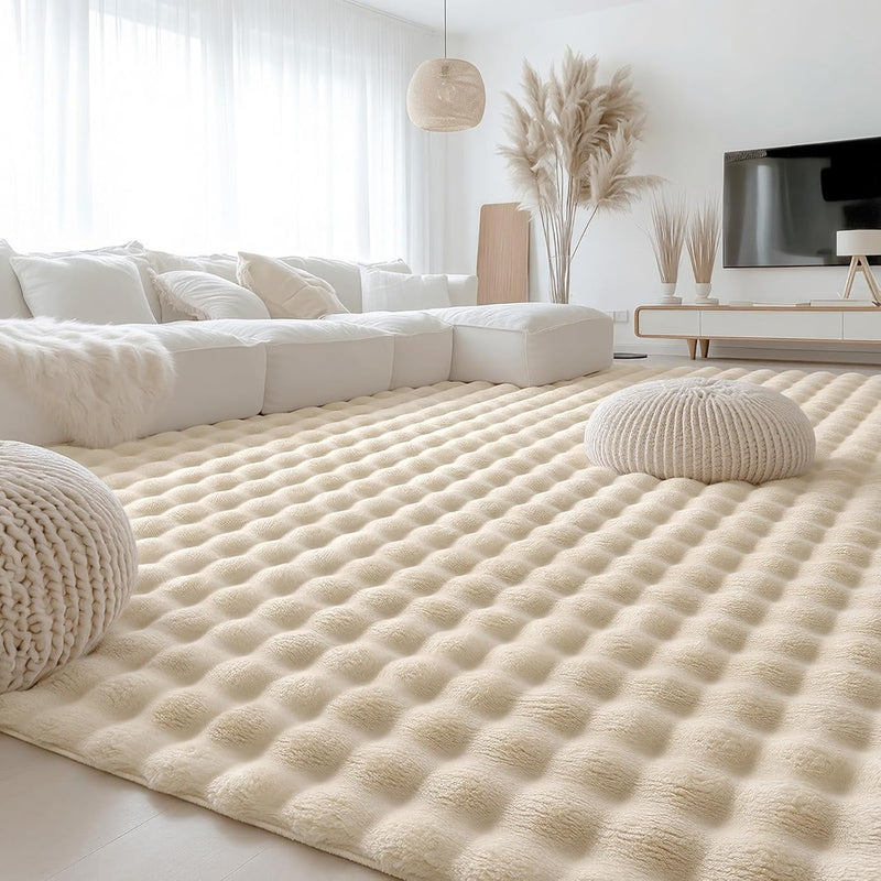 3d Bubble Washable Large Rugs Living Room