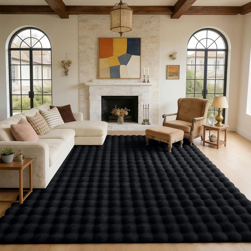 3d Bubble Washable Large Rugs Living Room