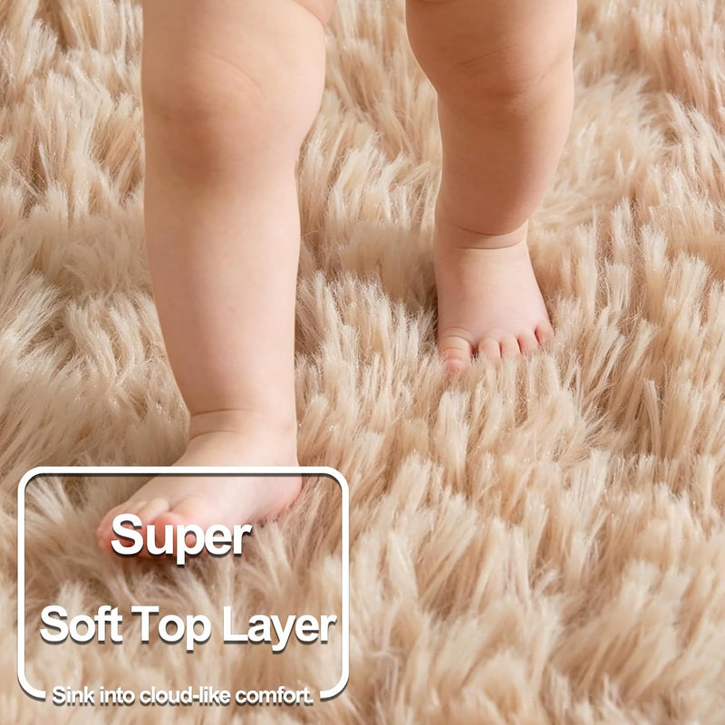 Fluffy Thick Large Rugs Living Room
