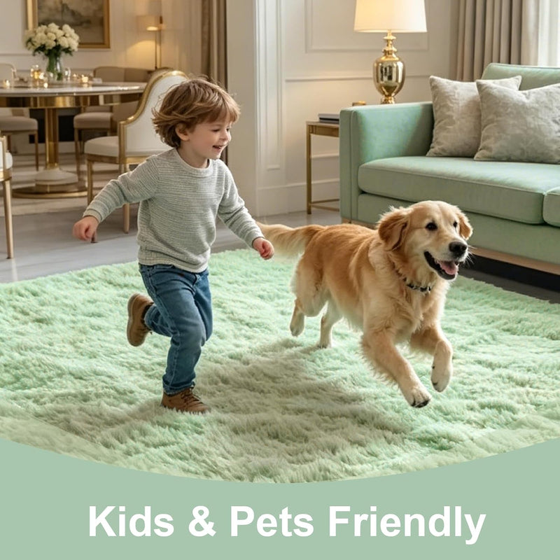 Fluffy Thick Large Rugs Living Room