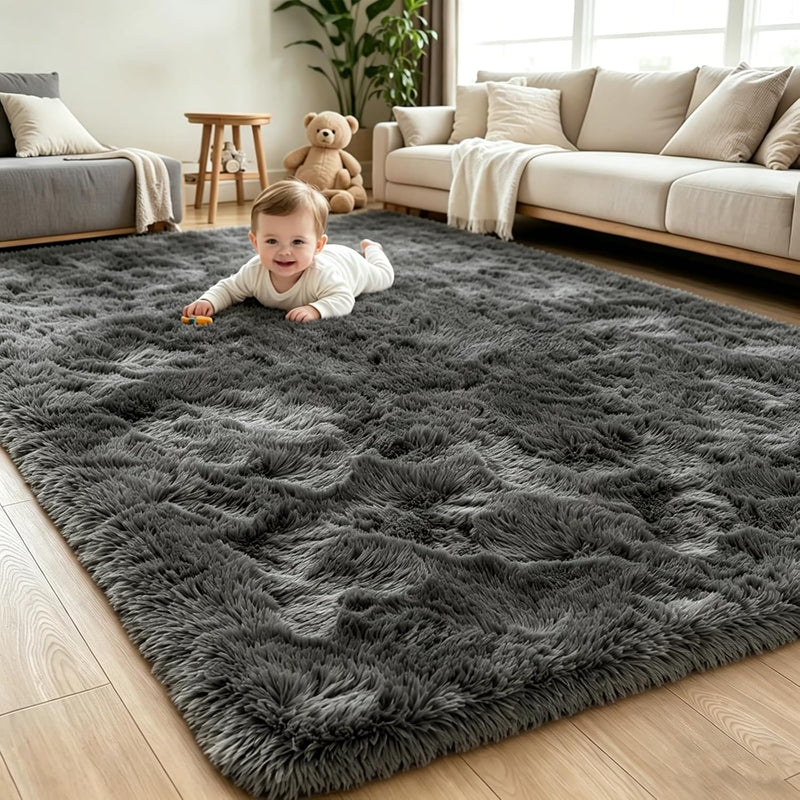 Fluffy Thick Large Rugs Living Room
