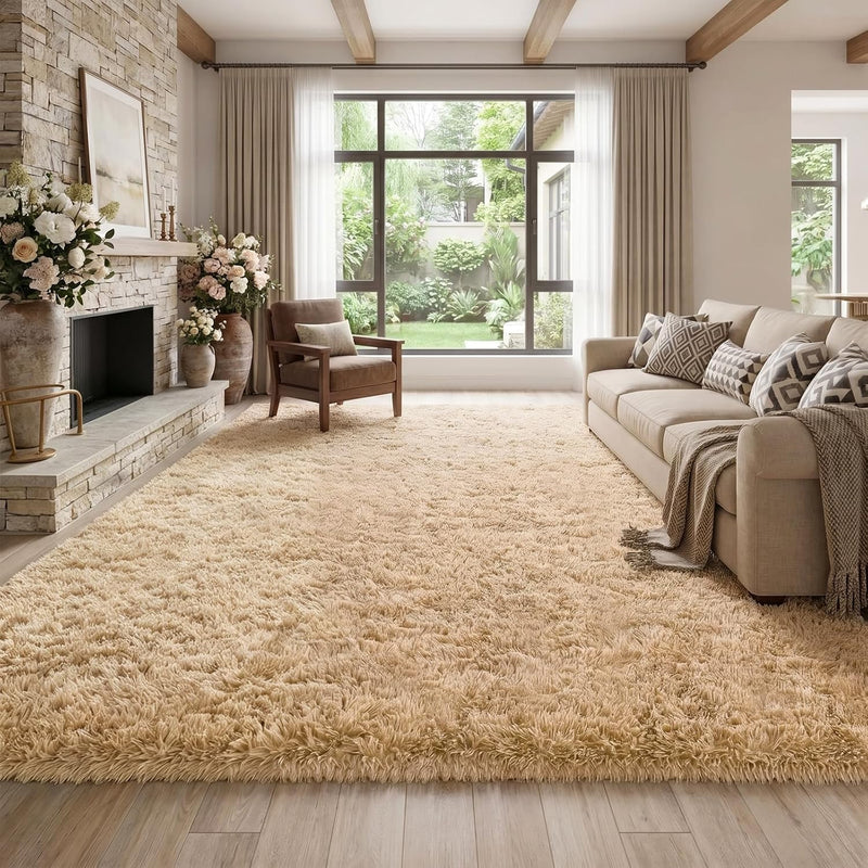 Fluffy Thick Large Rugs Living Room