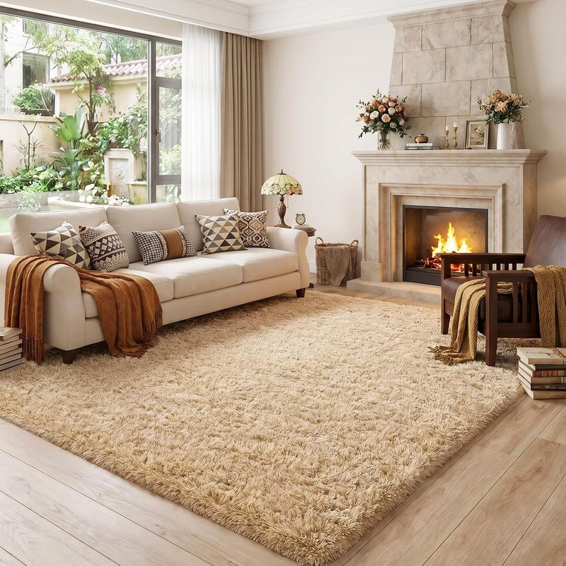 Fluffy Thick Large Rugs Living Room