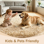 Fluffy Thick Large Rugs Living Room