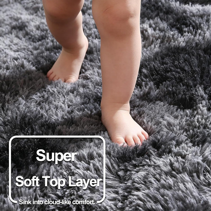 Fluffy Thick Large Rugs Living Room