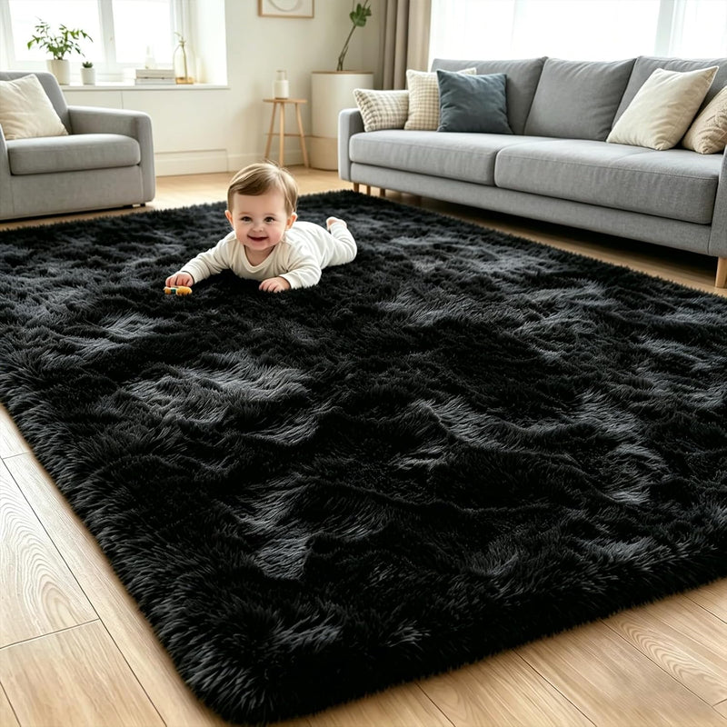 Fluffy Thick Large Rugs Living Room