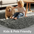 Fluffy Thick Large Rugs Living Room