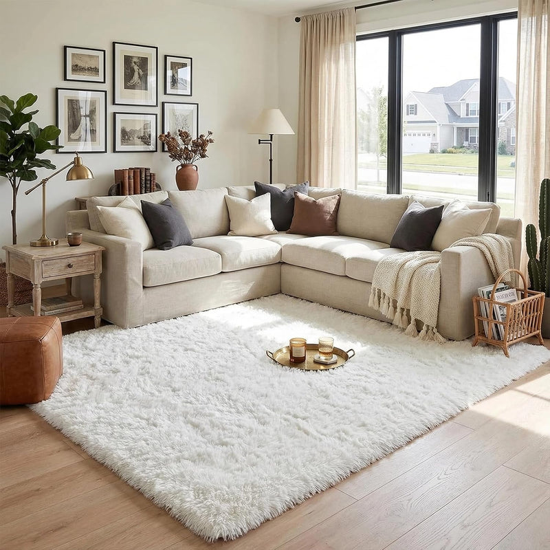 Fluffy Thick Large Rugs Living Room