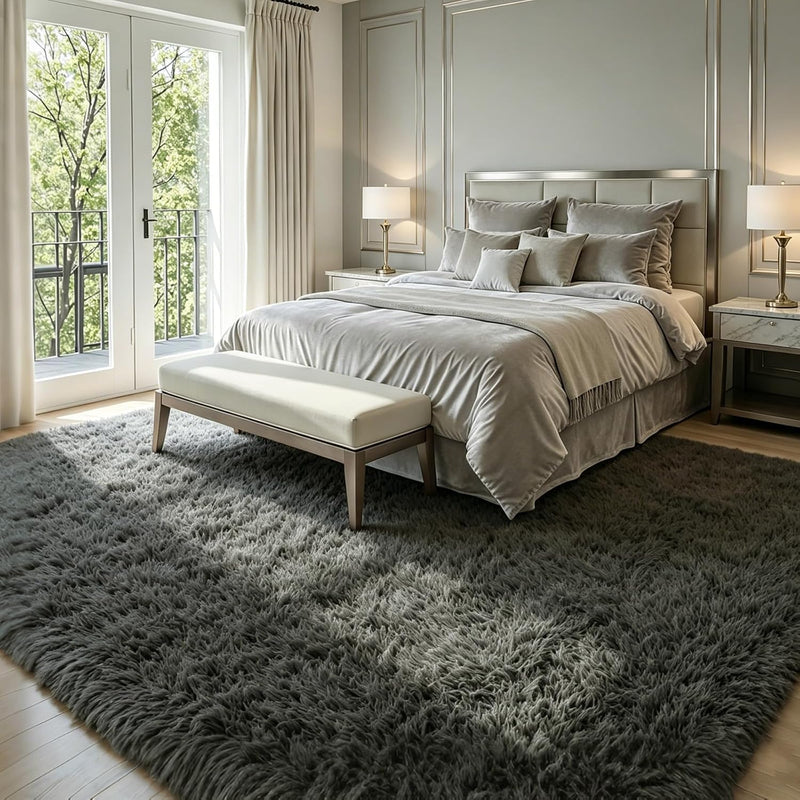 Fluffy Thick Large Rugs Living Room