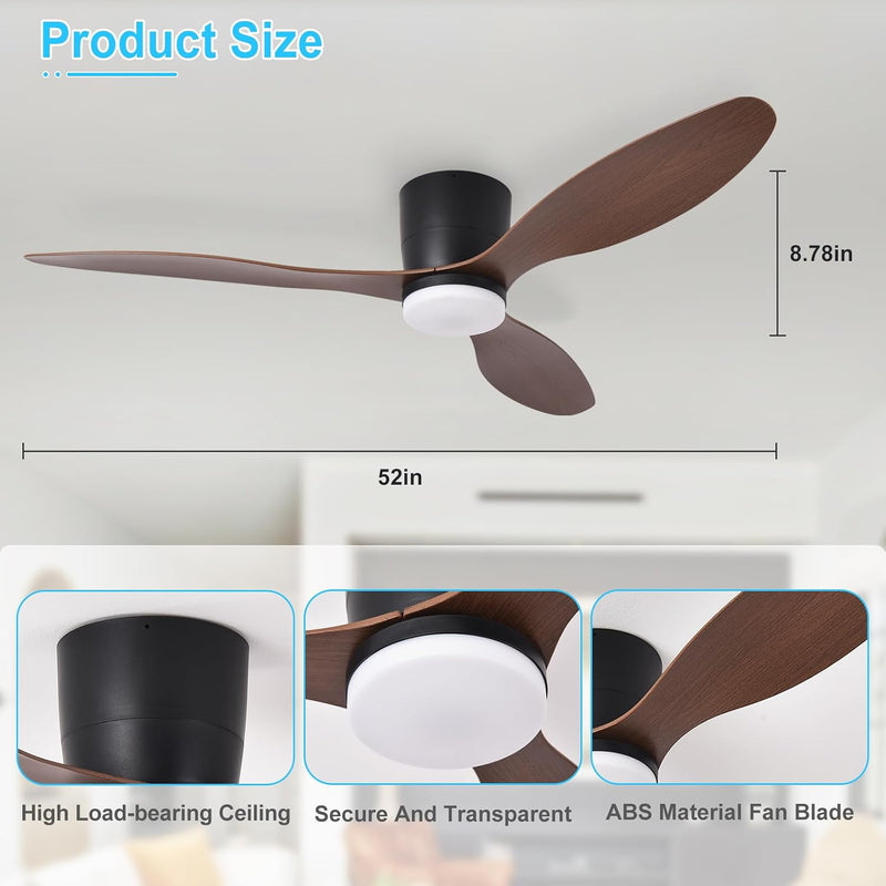 Flush Mount Ceiling Fan: 42-Inch Fans with Lights