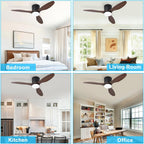 Flush Mount Ceiling Fan: 42-Inch Fans with Lights