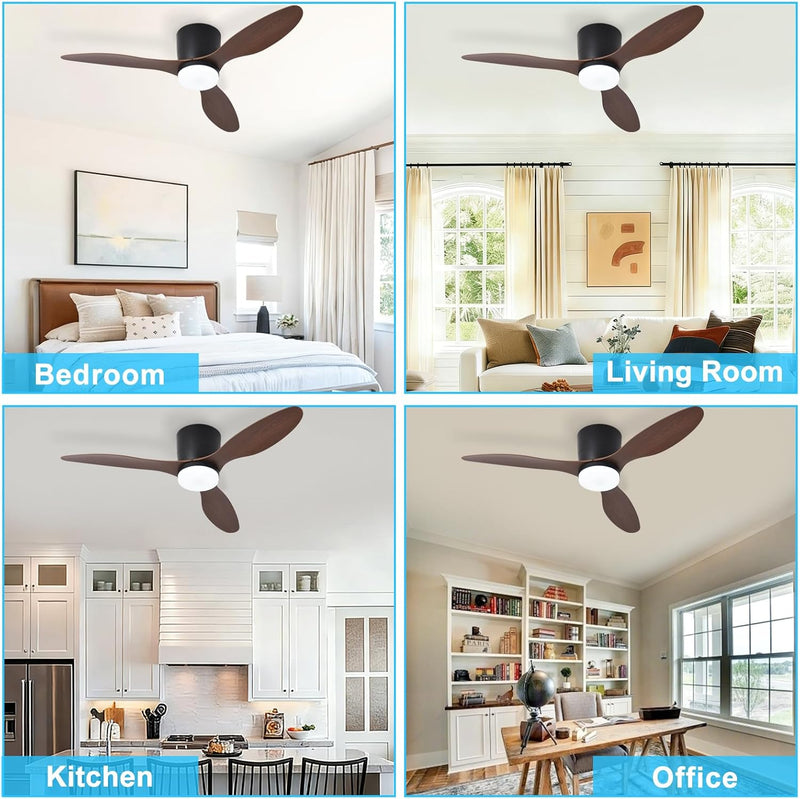 Flush Mount Ceiling Fan: 42-Inch Fans with Lights