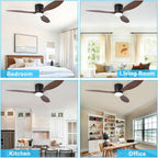 Flush Mount Ceiling Fan: 42-Inch Fans with Lights