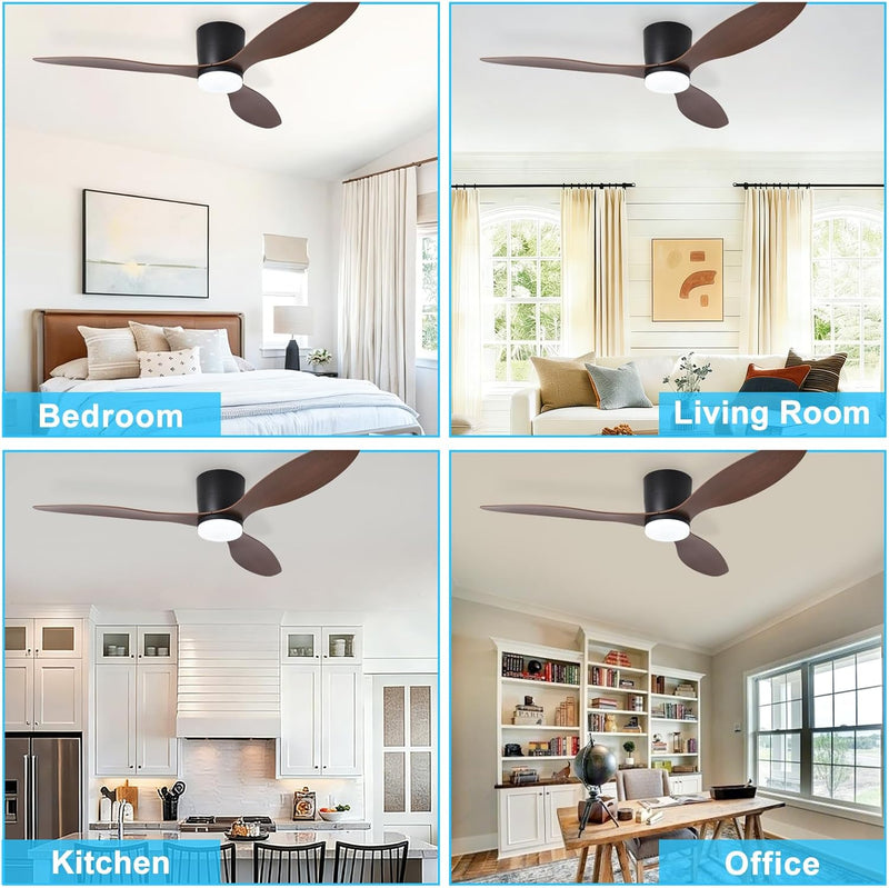 Flush Mount Ceiling Fan: 42-Inch Fans with Lights