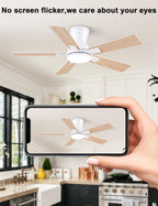 Flush Mount Ceiling Fan with Light