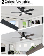 Flush Mount Ceiling Fan with Light