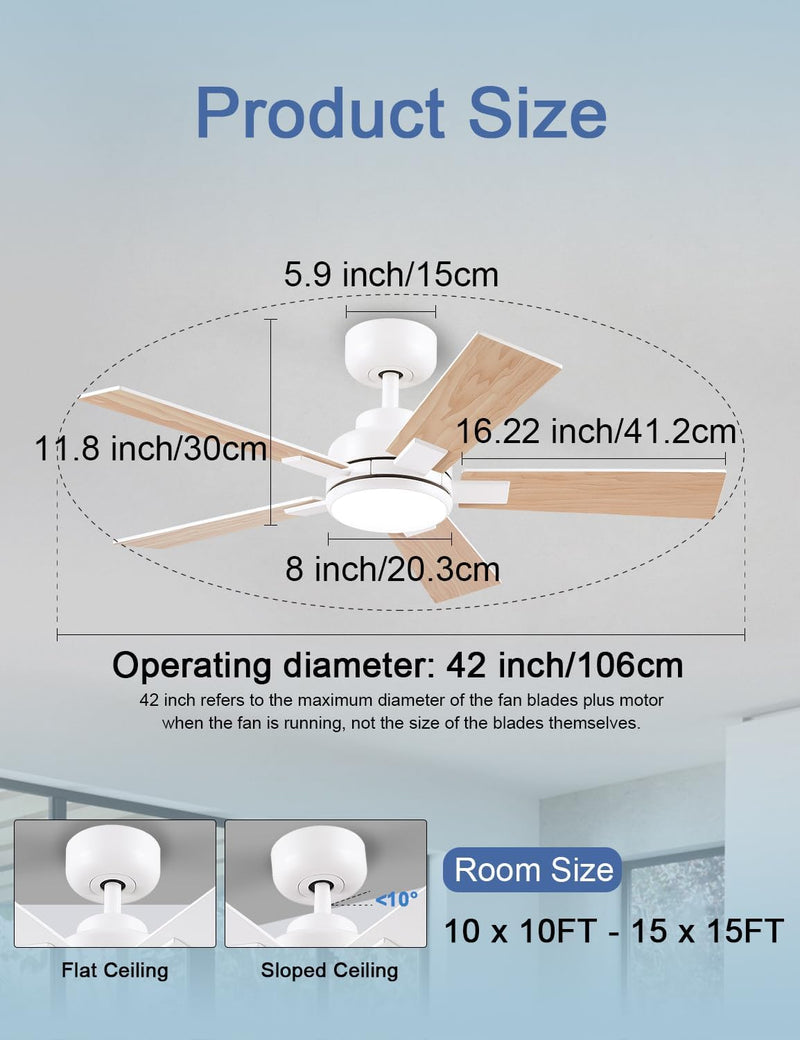Flush Mount Ceiling Fan with Light