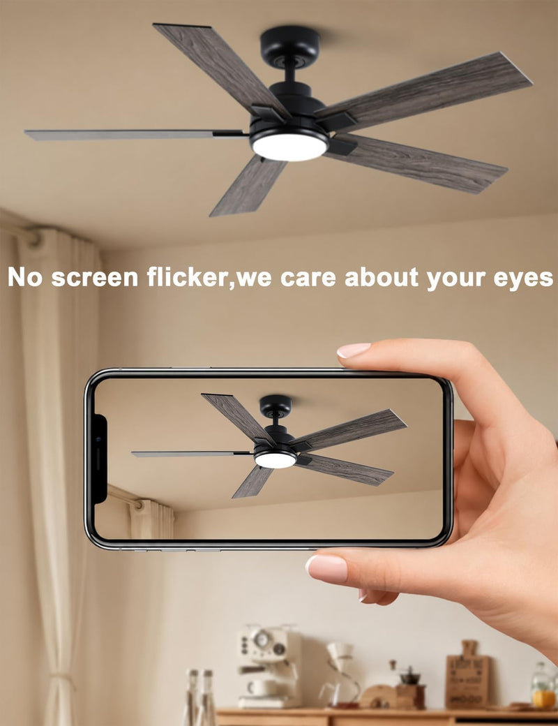 Flush Mount Ceiling Fan with Light