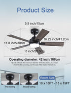 Flush Mount Ceiling Fan with Light
