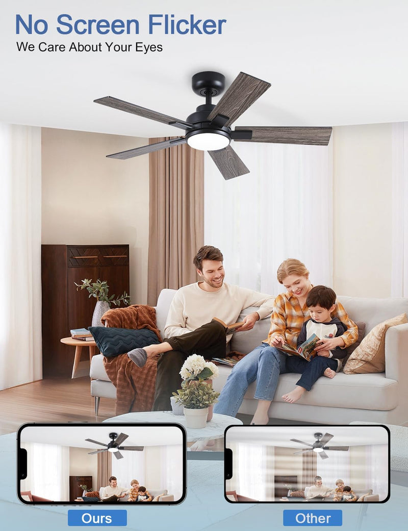 Flush Mount Ceiling Fan with Light