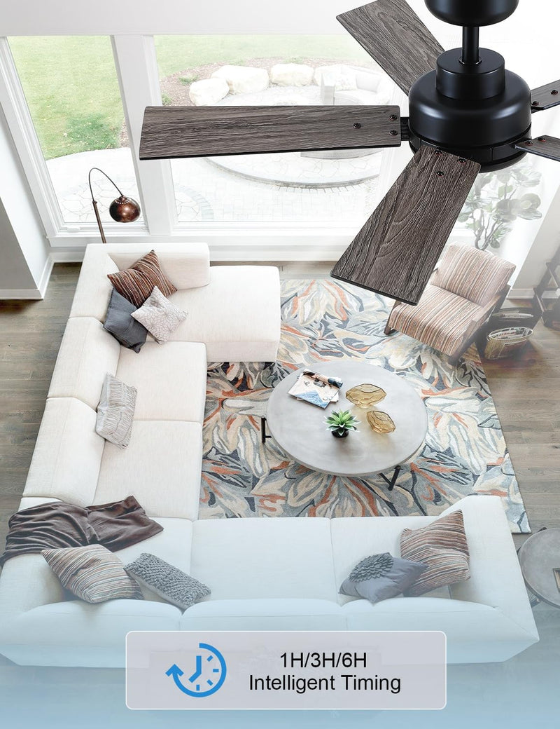 Flush Mount Ceiling Fan with Light