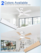 Flush Mount Ceiling Fan with Light