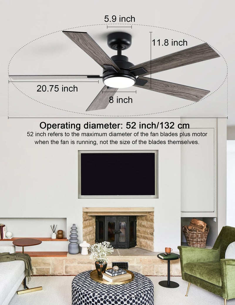 Flush Mount Ceiling Fan with Light